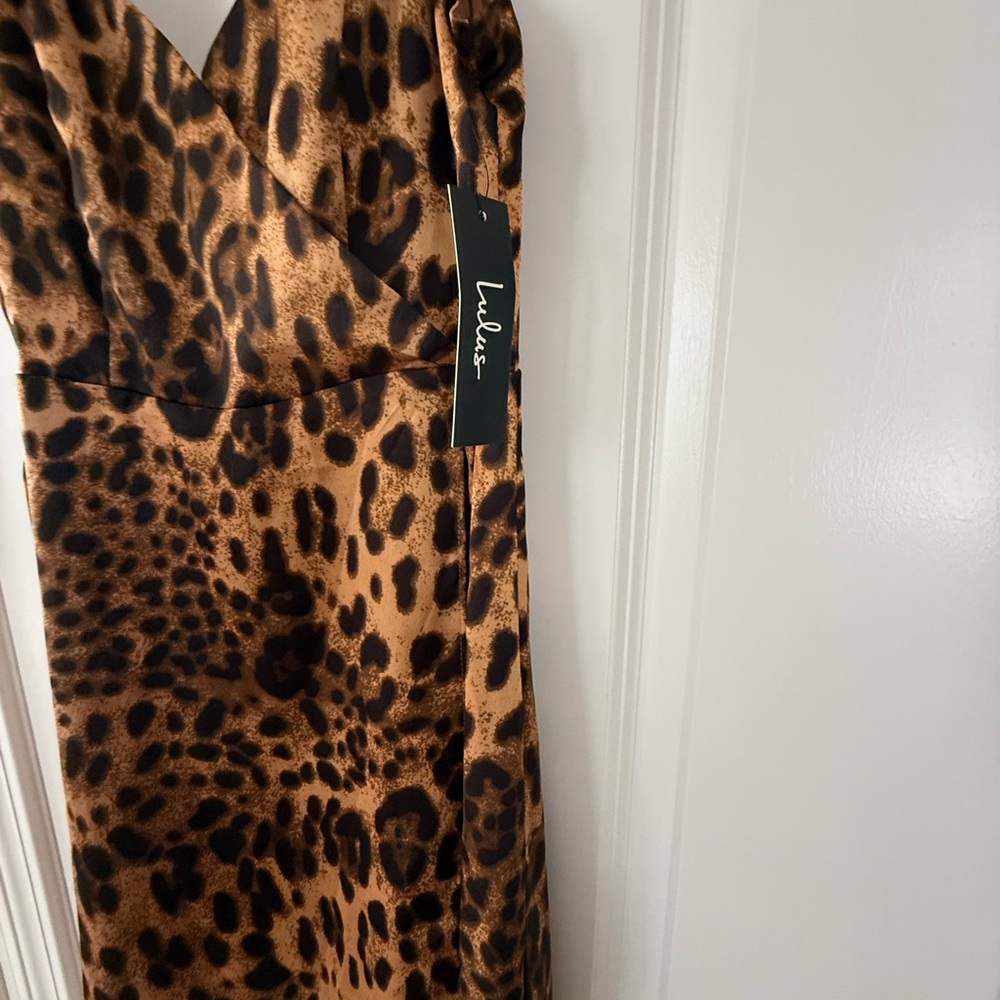 Lulu's Leopard Print High Low Dress